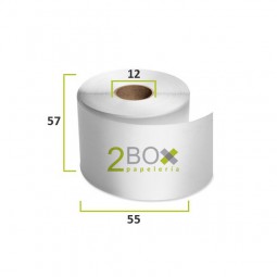 Rollo de papel térmico 57x55 (Caja 100 uds.)