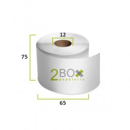 Rollo de papel Electra 75x65 (Caja 80 uds.)