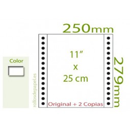 Papel Continuo Autocopiativo blanco 11" x25 cm...